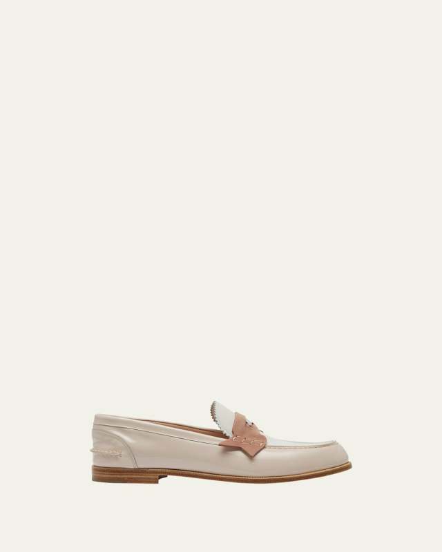 Donna Leather Red Sole Penny Loafers
